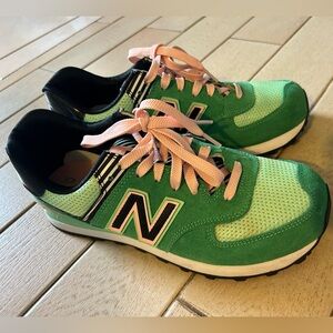 Mint green new balance sneakers